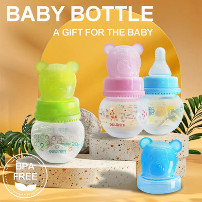 Special baby bottle for 0-6 months old, standard mouth, 60ML small capacity baby bottle, anti-fall and leak-proof
