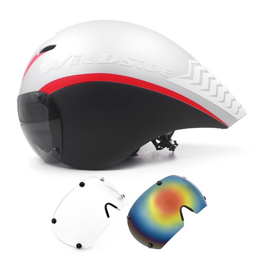 TT Óculos de Lente de Capacete de Ciclismo Capacete de Bicicleta de Estrada Aero Triathlon Tri Capacete de Ciclismo de Corrida de Contrarrelógio Masculino Acessórios de Casco Ciclismo