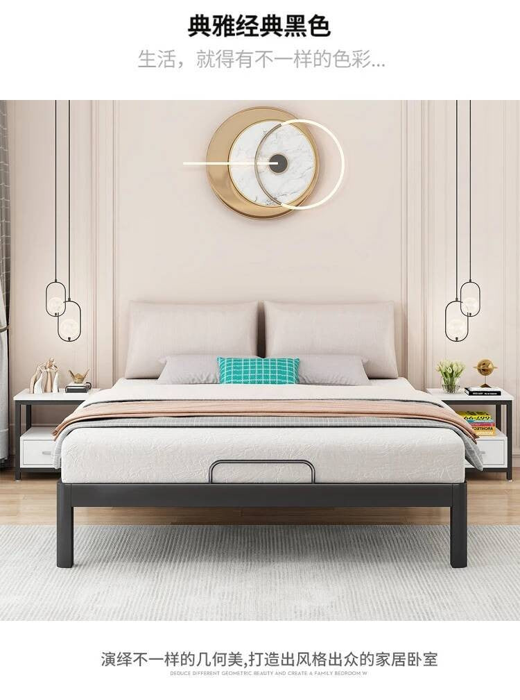 Bedroom Minimalist Bed Frame King Size Metal Hotel Double Bed Frame Modern Lounge Cama Matrimonio Multifuncional Furniture