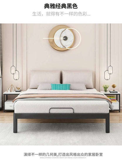 Bedroom Minimalist Bed Frame King Size Metal Hotel Double Bed Frame Modern Lounge Cama Matrimonio Multifuncional Furniture