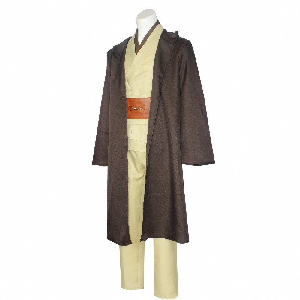 Wars Anakin Jedi Knight Cosplay Costume Hood Cape Anime Classic Movie For Men Women Halloween Fancy Brown