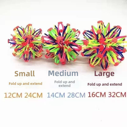 1 Pcs Outdoor Magical Colorful Telescopic Ball for Children Birthday Baby Shower Party Celebration Kindergarten Gift Reward