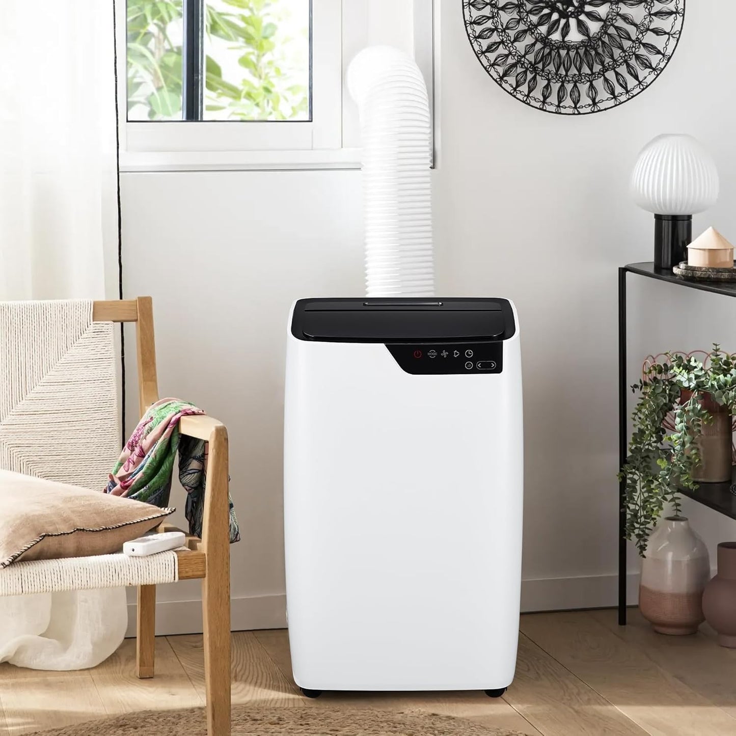 Ar Condicionado Portátil 12000 BTU para Ambientes de até 50 m², Unidade de AC Portátil Silenciosa 3-EM-1 de Chão, Timer 24H