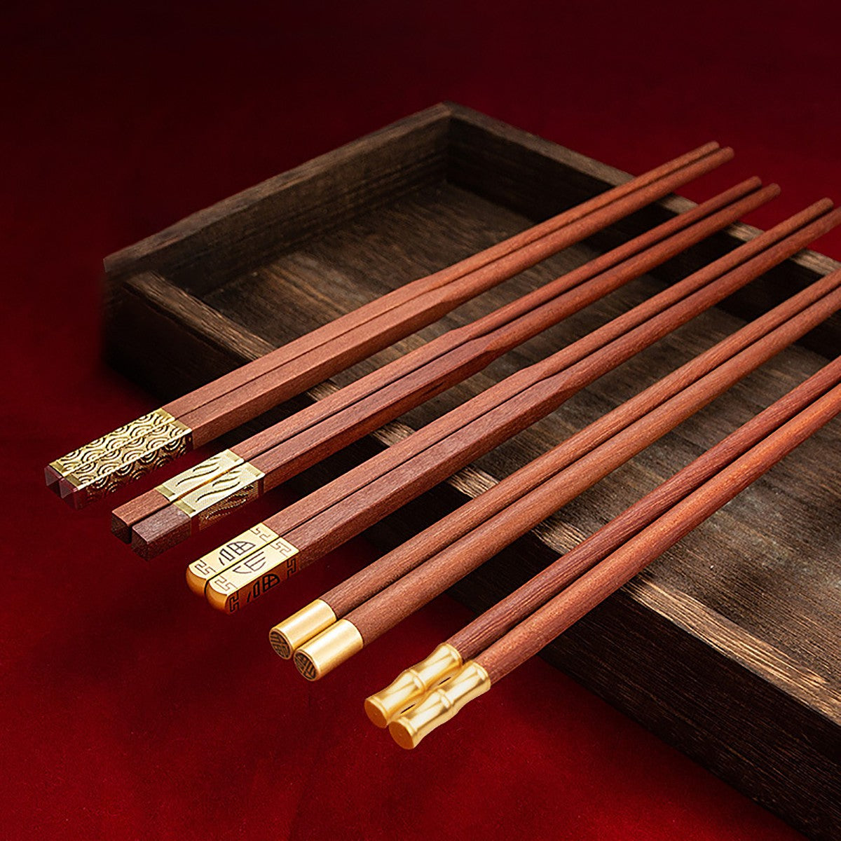 5/6/8/10 Pares Hashis Reutilizáveis Talheres Hashis Japoneses Artesanais de Madeira Natural Hashis de Sushi Hashis de Madeira Antiderrapantes Fáceis