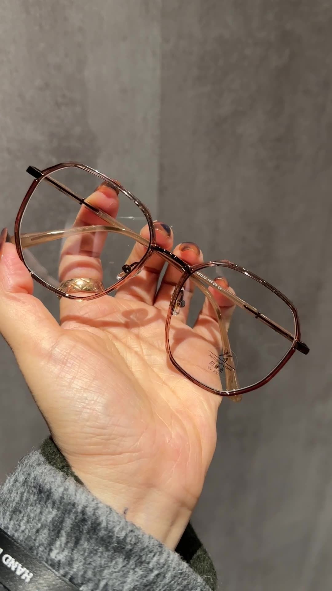 LYSON New Fashion Large Polygonal Women Reading Glasses Anti Blue Light Progressive Prescription Glasses Myopia Optical Eyewear