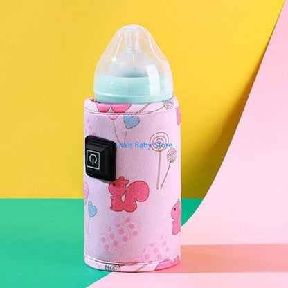 N80C Adjustable Temperature Control Breast Milk Heater Bag Portable USB Baby Bottle Warmer 5V 2A Heating Travel Milk Warmer