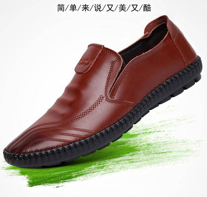 2024 Autumn Casual Men's Shoes Versatile soft leather footwear Fashion comfortable loafers male breathable new flat Zapatos
