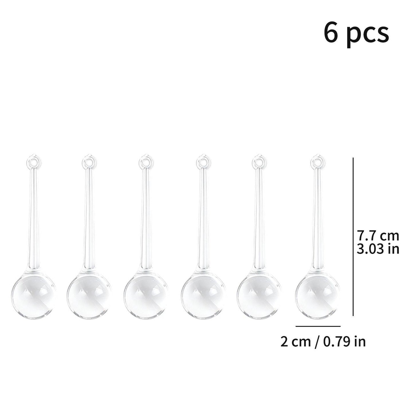 6-30Pcs DIY Crystal Raindrops Hanging Pendants Christmas Tree Lamp Glass Beads Curtain Decoration Home Party Ornaments Supplies