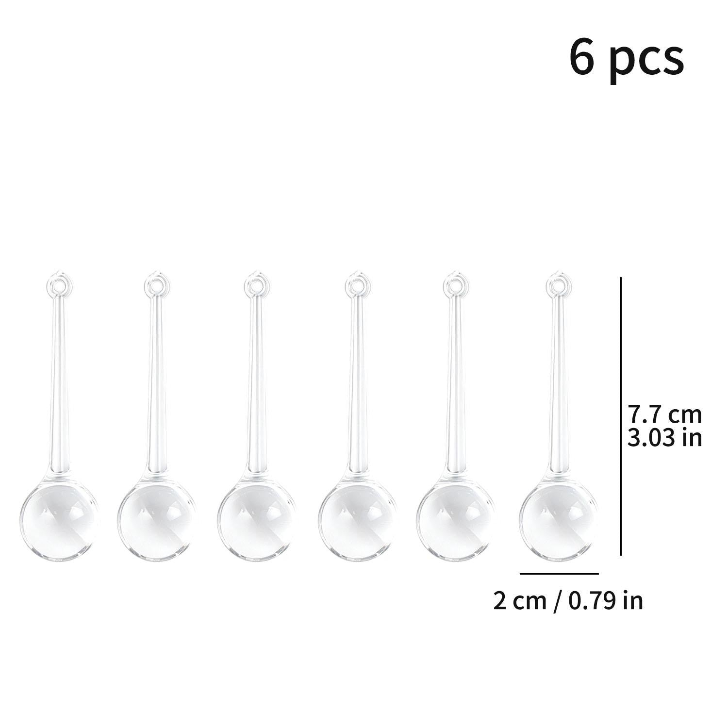 6-30Pcs DIY Crystal Raindrops Hanging Pendants Christmas Tree Lamp Glass Beads Curtain Decoration Home Party Ornaments Supplies