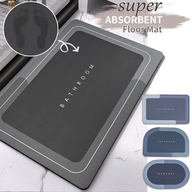 Quick Dry Bath Mats Super Absorbent Rug Bathroom Non Slip Bath Rug Toilet Carpet Front Entrance Door Mat Tapetes De Baño