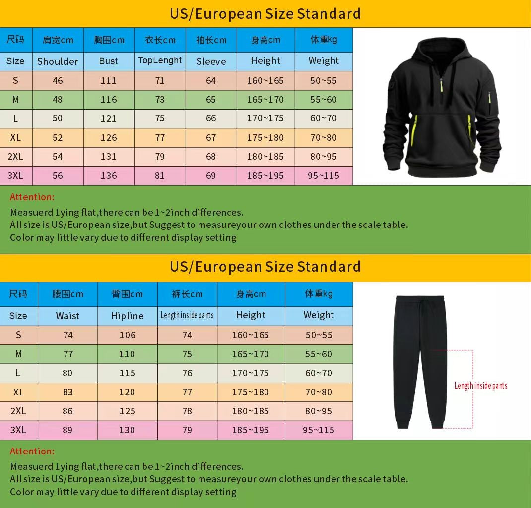 Autumn and winter unisex fashionable casual hooded sweatshirt and pants 2-piece set, warm and sporty brand printed set