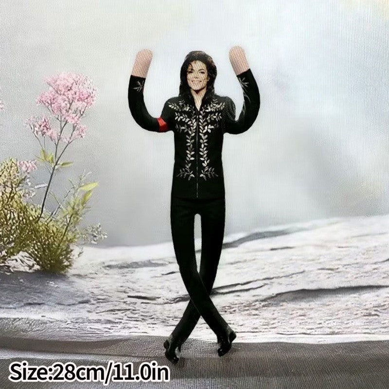 28cm Michael Jackson Action Doll Michael Jackson Cosplay Props Soft Stuffed Doll Abstract Joint Mobility Doll Collection Gift