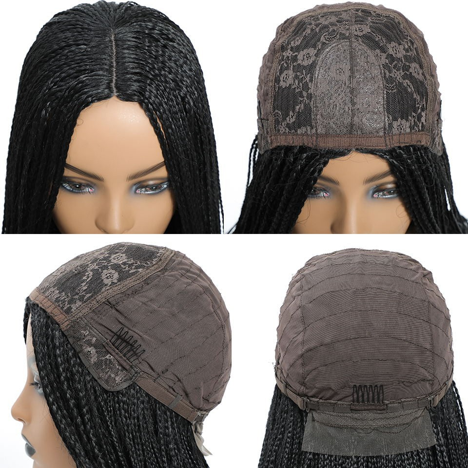 Novo estilo Ombre Box Braided Wigs para mulheres, peruca trançada, peruca com couro cabeludo falso, atacado de perucas Perruque Longue Synthétique Braiding Hair Wig