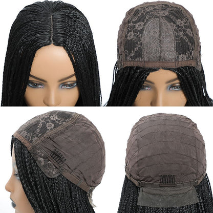 Novo estilo Ombre Box Braided Wigs para mulheres, peruca trançada, peruca com couro cabeludo falso, atacado de perucas Perruque Longue Synthétique Braiding Hair Wig