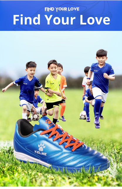 Kelme Tf Broken Nail Football Shoes Adult Youth Non-slip Football Shoes Artificial Grass Five-a-side Game Football Shoes Sports