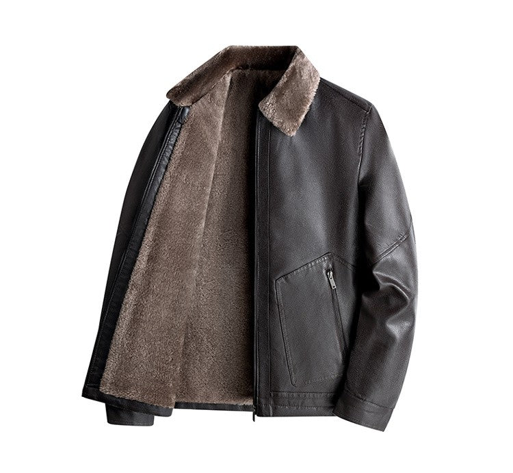 Men Leather Coat Men Wear Slim Fit Blazer PU Clothes Spring Trend Autumn New Leisure Fashionable  Versatile Motorcycle Jacket