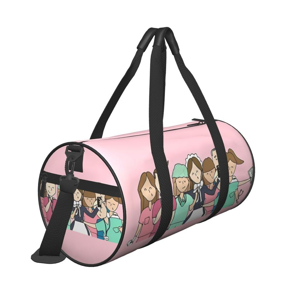 Couple Travel Bag Enfermera En Apuros Doctor Nurse Gym Bag Large Oxford Custom Handbag Colorful Casual Sports Bag
