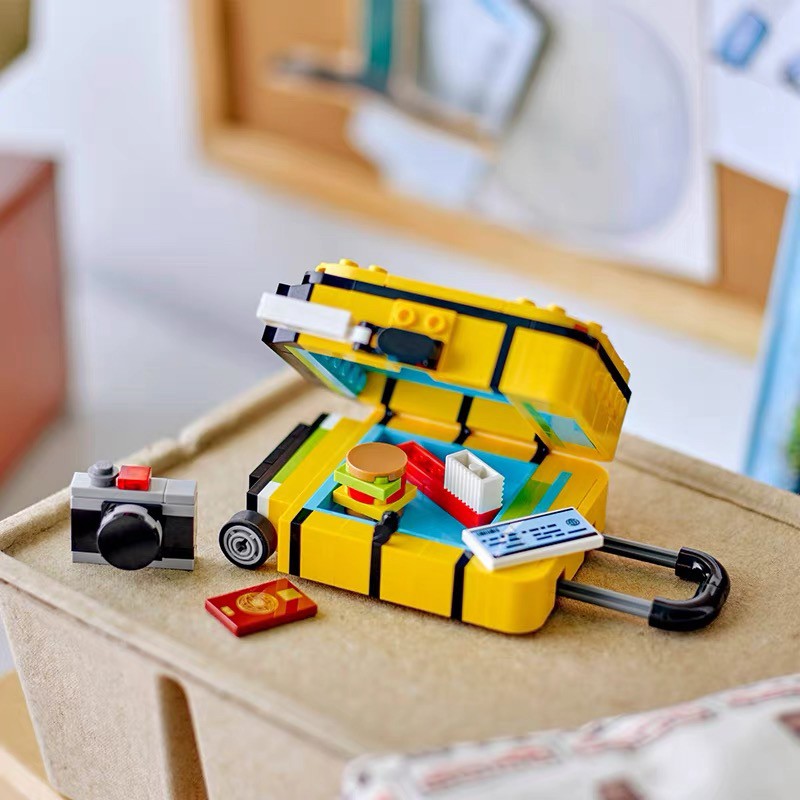 Lego 40817 Maleta Amarela Blocos de Montar Educacionais para Crianças Presente de Aniversário para Meninos e Meninas