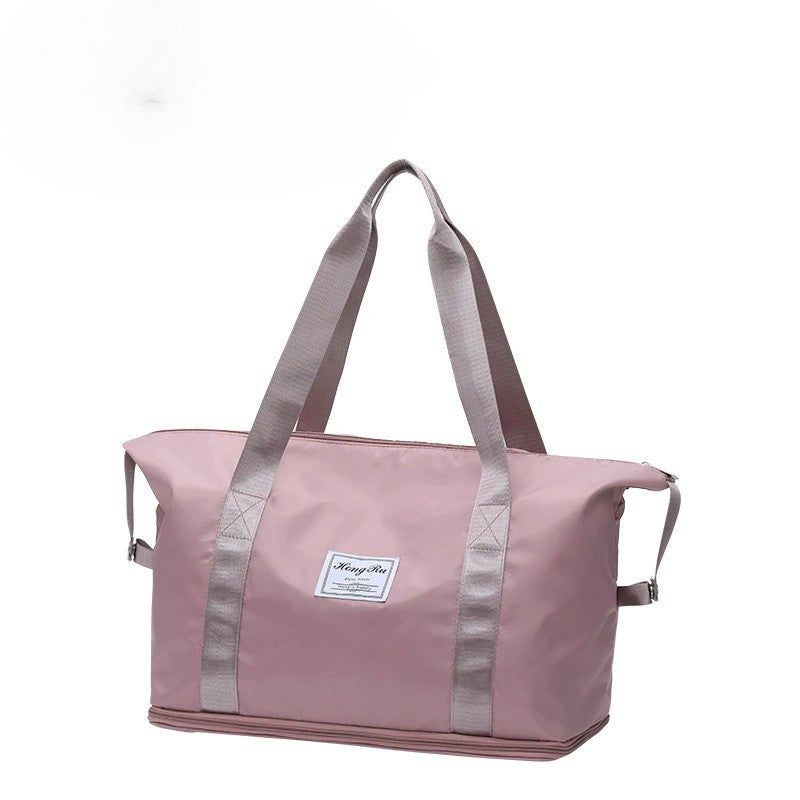 Travel Fitness Waterproof Foldable Luggage Handbag Outdoor Luggage Storage Bag Dry Wet Separation Fitness Bag Handbag