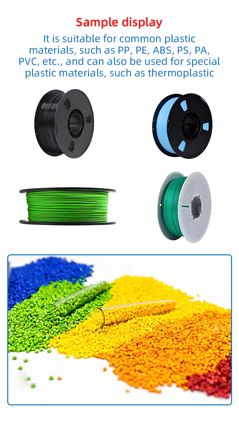 Desktop 3D Filament Maker Machine Dual Size Extruder for 1.75mm/3mm PLA ABS Consumables Speed Adjustable for Printing Consumable