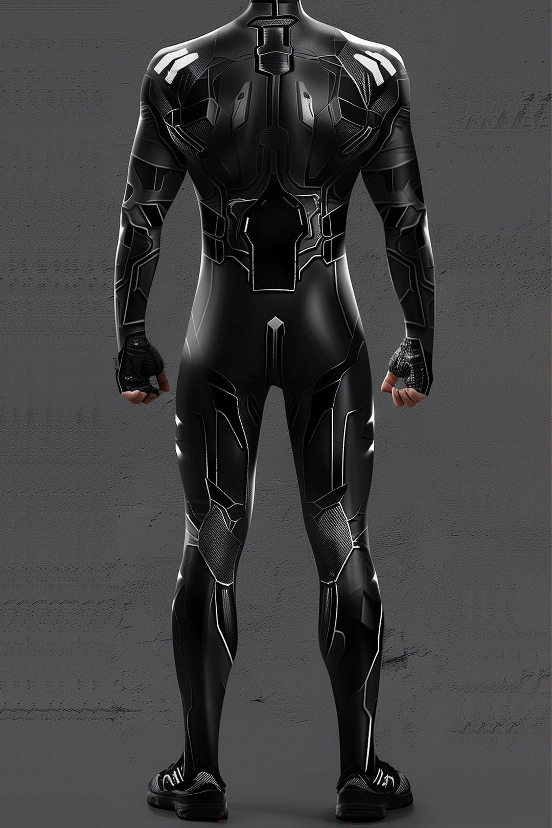 Halloween Cyberpunk Future Mechanical Armor Jumpsuit Warrior Cosplay Bodysuit Steampunk Costume Party Performance Men Zentai