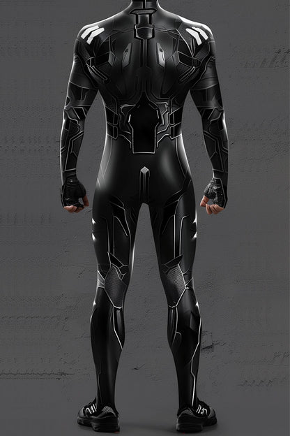 Halloween Cyberpunk Future Mechanical Armor Jumpsuit Warrior Cosplay Bodysuit Steampunk Costume Party Performance Men Zentai