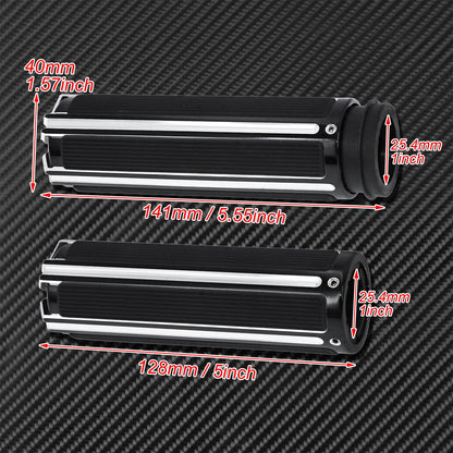 1'' Electronic Hand Grips Motorcycle 25mm Throttle Handle Bar Black/Chrome For Harley Softail FXDLS Breakout Touring FLHR Trike