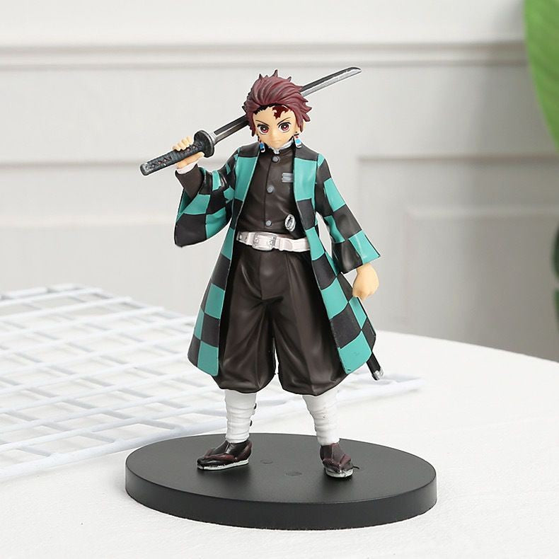 Demon Slayer Blade Nezuko Kamado Tanjiro Agatsuma Zenitsu Tomioka Giyuu Kochou Shinobu Hashibira Inosuke figure model ornament