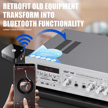 Tebe aptX/aptX-Adaptive Bluetooth 5.4 Audio Receiver Transmitter R/L 3.5mm Aux Wireless Music Adapter for TV Car Headphones