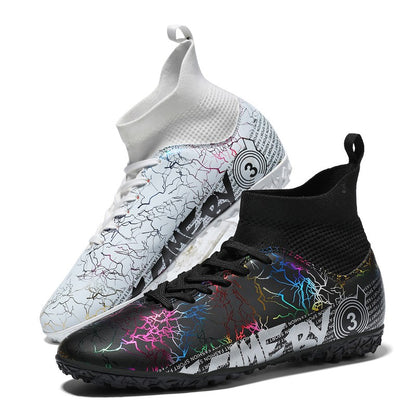 New Football Boots For Man, High Top FG/TF Soccer Shoes High Quality Kids Anti-Slip Grass Training Soccer Cleats Wide Size 31-48