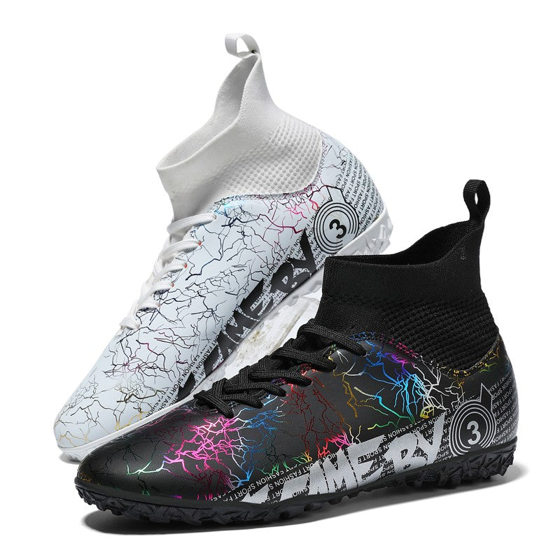 New Football Boots For Man, High Top FG/TF Soccer Shoes High Quality Kids Anti-Slip Grass Training Soccer Cleats Wide Size 31-48