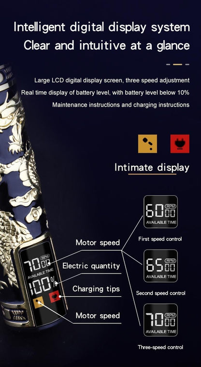 Electric Hair Clipper Professional Men's Hair Clipper LCD Display T-Blade Trimmer Zero Gap Cordless Rechargeable Men's Trimmer G