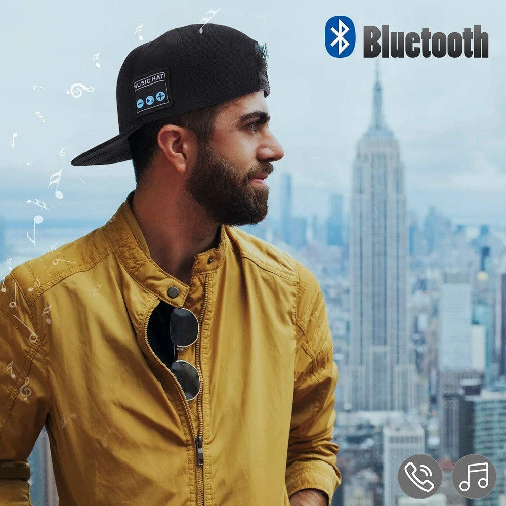 Boné com alto-falante Bluetooth, ajustável, sem fio, com viva-voz inteligente para esportes ao ar livre, boné de beisebol Bluetooth sem fio com microfone