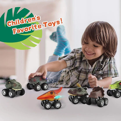 Brinquedos de Dinossauro Carrinhos de Fricção Mini Caminhão Monstro Conjunto de Brinquedos para Crianças Pequenas Meninos Meninas Presentes