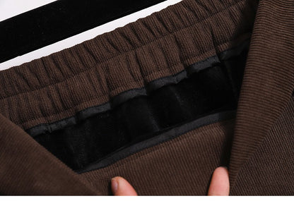 Plus Size Skirt Women 2024 Winter High Waist Elastic Velvet A Line Mermaid Skirt Korean Style Elegant Brown Or Black Long Skirts