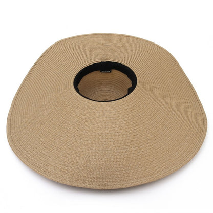 Chapéu de Palha Grande GEMVIE Para Mulheres Chapéu de Sol de Verão de Aba Larga Dobrável Chapéu de Praia Grande de Papel Nova Moda 2022