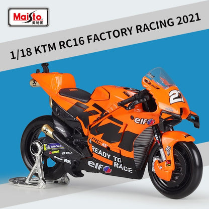 Maisto 1:18 2021 GP Racing Ducati Pramac Racing Veículos Die Cast Colecionáveis Modelo de Moto Brinquedos