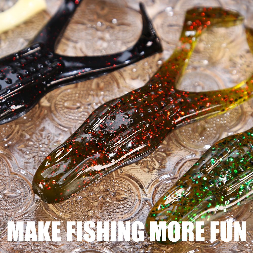 PEAK Floating Frog Topwater Lure Silicone Thunder Fishing Lure Double Propeller Soft Bait Artificial Wobbler For Fishing