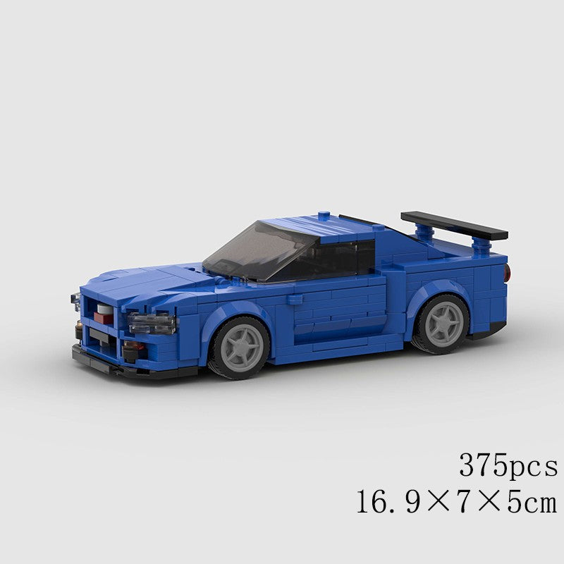 MOC Speed Sports Super Carro de Corrida Blocos de Montar DIY Tijolos Cidade Rally Técnico Grande Veículo de Corrida Presente de Natal Brinquedo