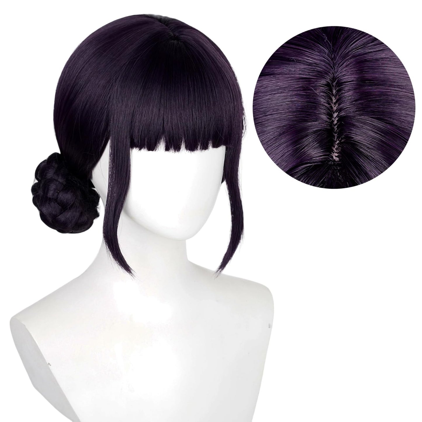 Personagem caçador de demônios KPop, franja reta, cabelo longo, cabelo curto cacheado, peruca sintética | Cosplay de Anime Zoe Rumina
