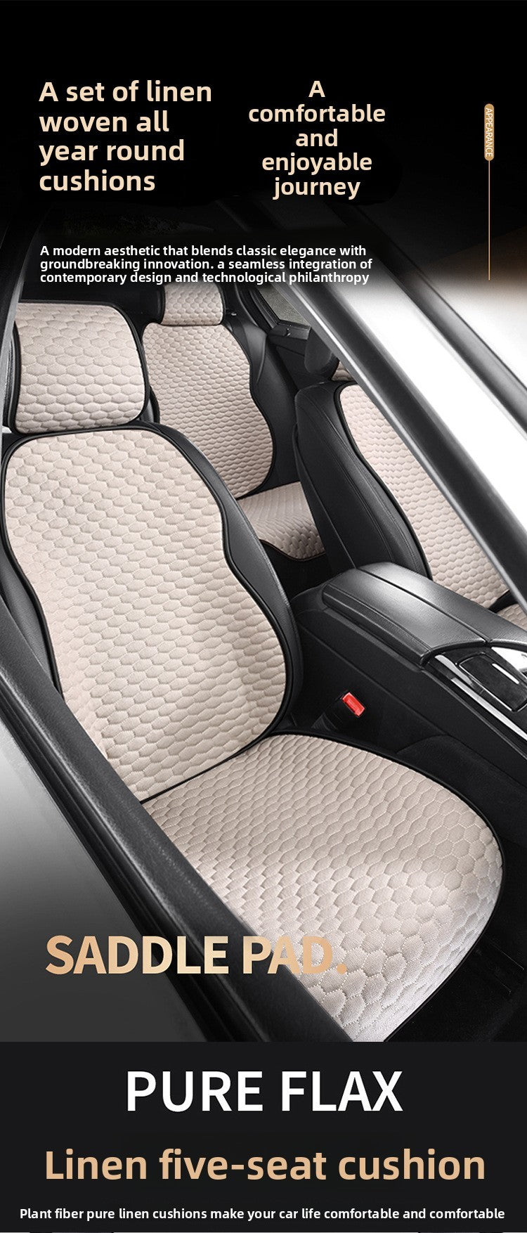 Universal Car Seat Cover Four Season Auto Flax Breathable Seat Covers for Car Seats Cover Protection Cars Accessories