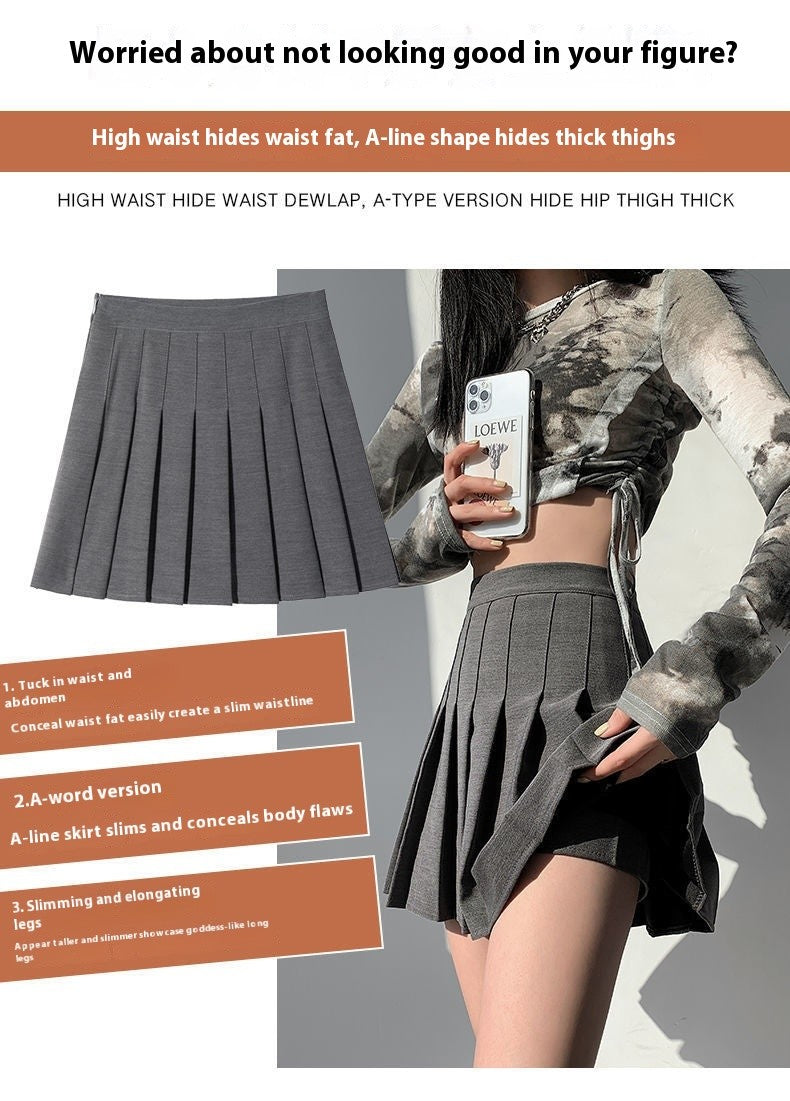 Women Pleated Skirt High Waist A-Line Mini Skirt School Girl JK Uniform Skirt Skater Skirt Tennis Skirt White Plus Size