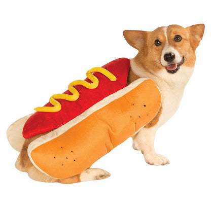Roupa de Cachorro Hot Dog Para Pets Fantasia Engraçada de Salsicha de Dachshund para Inverno Quente