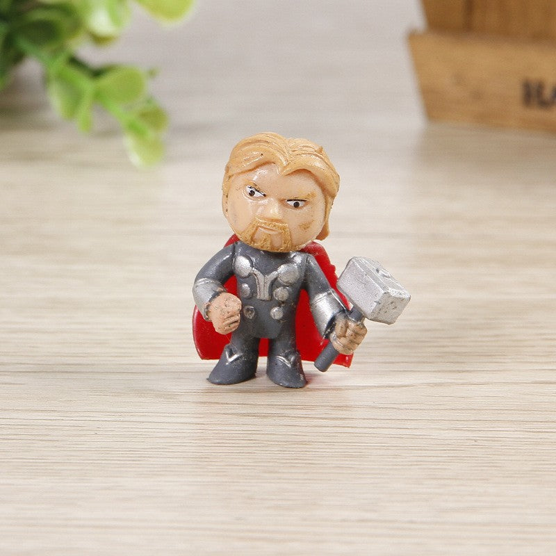 12 Pcs/Set New Q Avengers Mini Figures Hulk Thor Spider Man Action Figure Toys Superhero Model Toys For Children Christmas Gifts