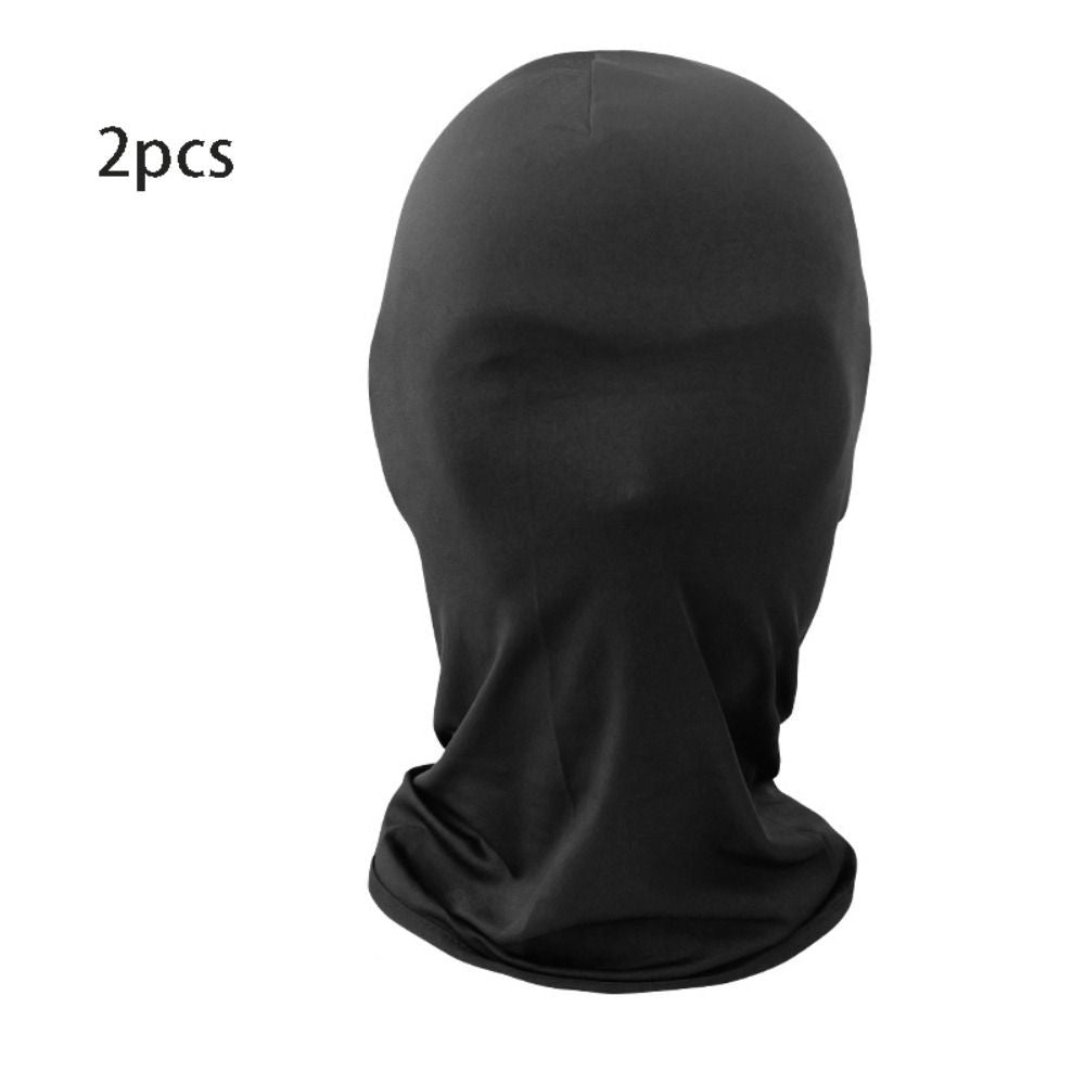 2pcs New Black Cosplay Full Mask Breathable Thin Hood Cosplay Prop Halloween Costumes Party Decoration Cosplay Head Cover