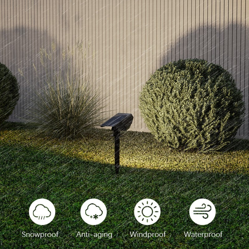 10 LEDs Solar Spotlight Outdoor, 180° Adjustable Waterproof & Anti - aging Ground/Wall Mount, for Garden Yard Landscape Lighting