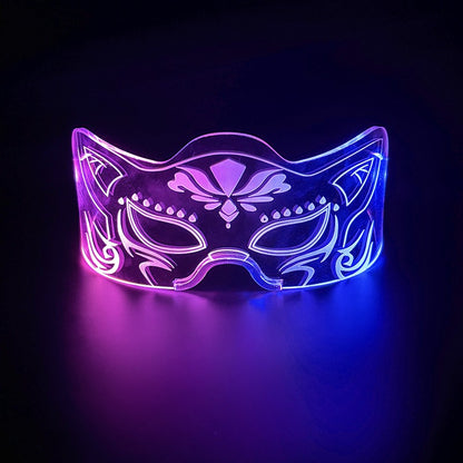 Led Luminous Glasses Bar Masquerade Concert Rave Goggles Rainbow Space Robot Futuristic Led DJ LIGHT Glasses Star Y2k Glasses