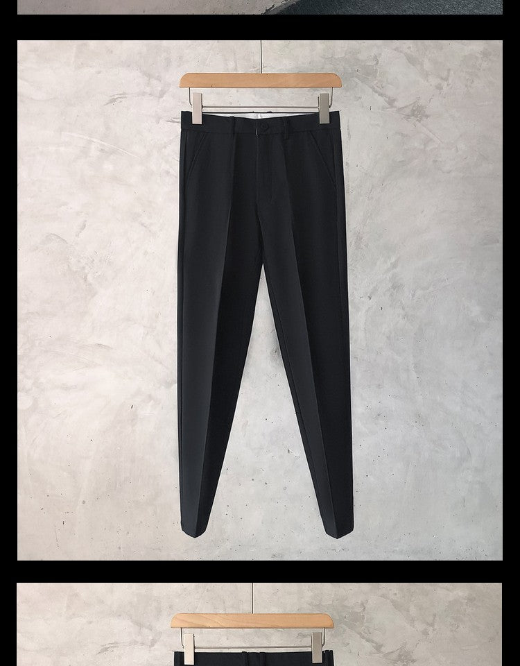 Slim Fit Trousers for Men Tressed Man Suits Pants Cheap Summer 2025 New in Dress Work Wear Elegant Suit Pants Clothes Z107