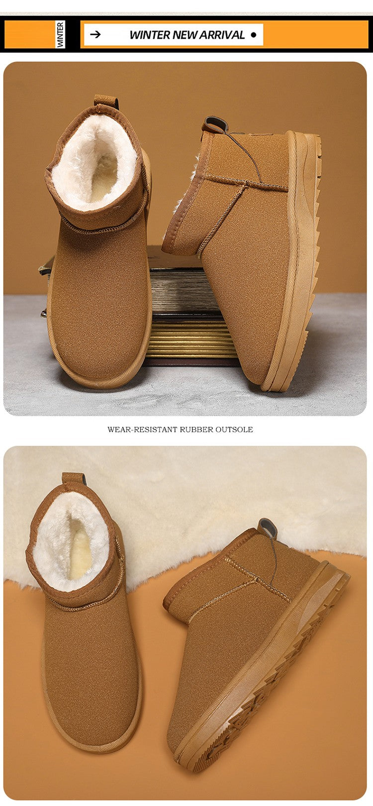 Snow Boots Man Shoes Men Korean Climate Lot Shoes Original High Heel Ankle Boots for You Women Sneakers Brown Boot Mens Shoe