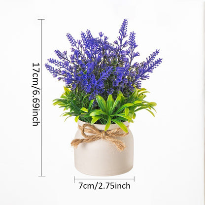 Artificial Pot Flowers Small Fake Plants with Pot Mini Potted Plants for Home Room Office Party TableTop  Decoration Fake Potted